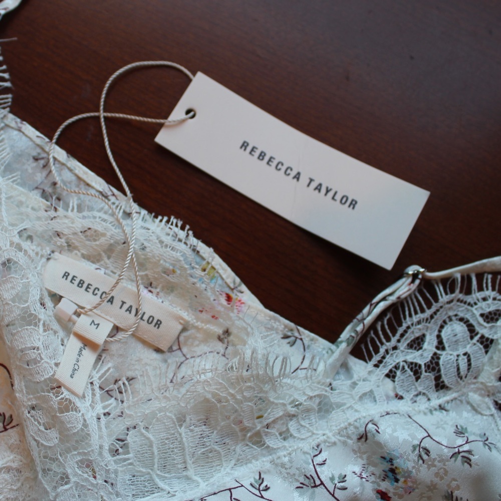Rebecca Taylor Floral/Lace tank